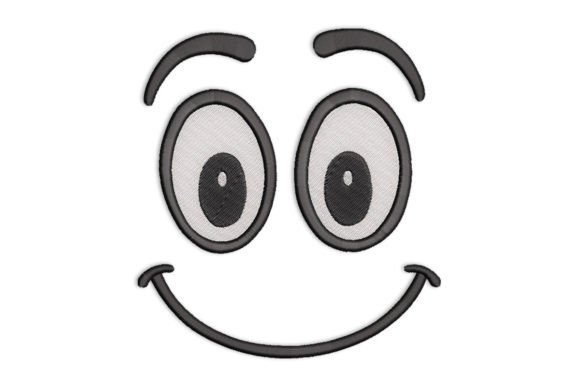 Cartoon Silly Smiling Face Embroidery Review
