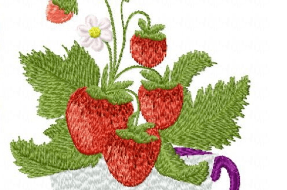 Cup of Strawberry Embroidery Design Review