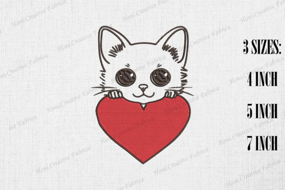 Cute Burmese Cat with Heart Valentine Embroidery Review