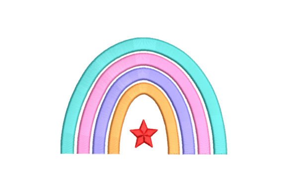 Cute Colorful Rainbow: A Pastel Boho Embroidery Design Review