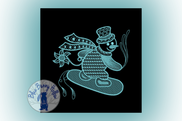 Dazzling Snowboard Snowman Embroidery Design Review