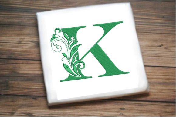 Elegant Floral Alphabet Letter K Review for Apparel Projects