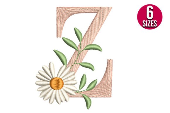 Floral Alphabet Letter Z: A Versatile Embroidery Design for Seasonal Creations