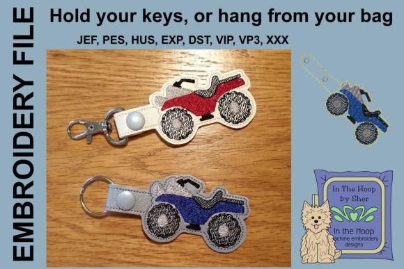 Four Wheeler Key Fob: A Seasonal Embroidery Must-Have
