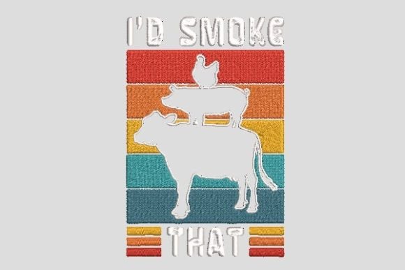 I D Smoke That: A Whimsical Embroidery Design for Boutique Sweatshirts