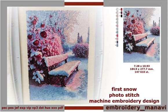 Photo Stitch First Snow Review: A Winter Embroidery Design for Real Projects