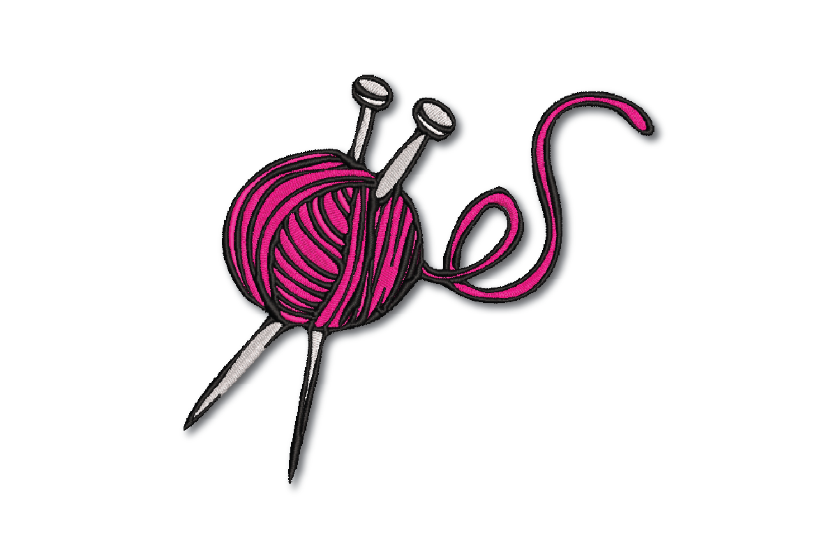Yarn and Knitting Needles Embroidery Review
