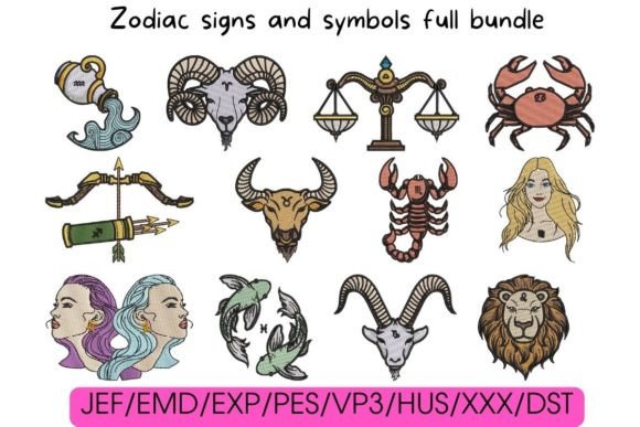 Zodiac Signs and Symbols Embroidery Design Review